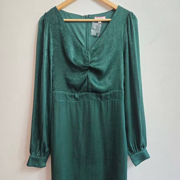 NWT Andrée by Unit Whimsigoth Romantic Mermaid Satin Midi Long Sleeve Dress S - Picture 2 of 12